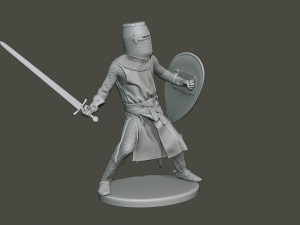 knight templar action3 t1 3D Принт Модель