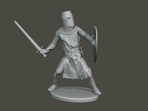 knight templar action3 t1 3D Принт Модель