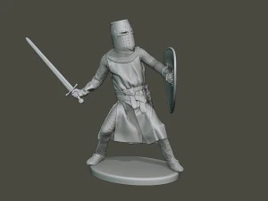 knight templar action3 t1 3D Print Model