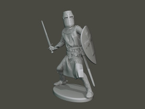 knight templar action3 t1 3D Принт Модель
