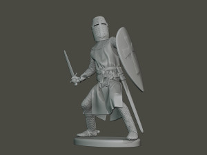 knight templar action3 t1 3D Принт Модель