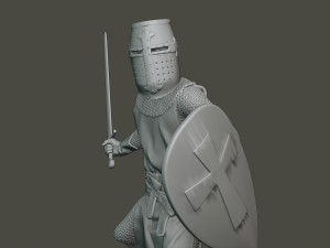knight templar action3 t1 3D Принт Модель