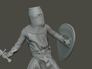 knight templar action3 t1 3D Принт Модель