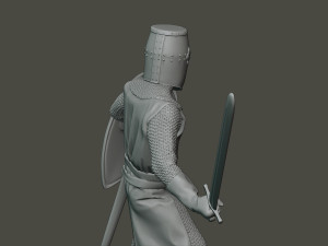 knight templar action3 t1 3D Принт Модель