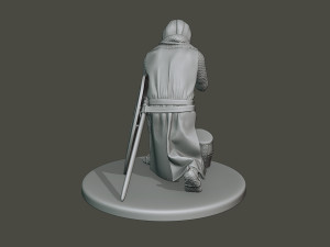 knight templar praying t1 Model do druku 3D