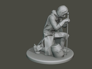 knight templar praying t1 Model do druku 3D