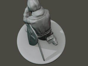 knight templar praying t1 Model do druku 3D