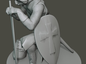 knight templar praying t1 Model do druku 3D