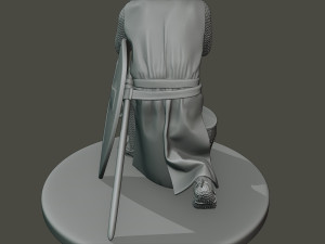 knight templar praying t1 Model do druku 3D