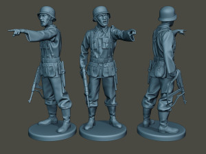 german soldiers ww2 bundle pack 1 3D Baskı Modeli