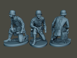 german soldiers ww2 bundle pack 1 3D Baskı Modeli
