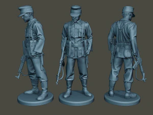 pacote de soldados alem&atilde;es ww2 1 Modelo de Impressão 3D