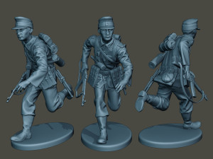 german soldiers ww2 bundle pack 1 3D Baskı Modeli