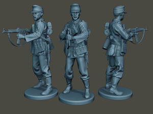 german soldiers ww2 bundle pack 1 3D Baskı Modeli