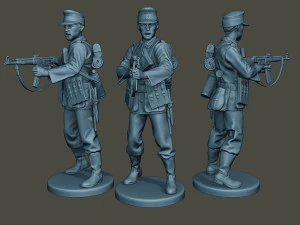 pacote de soldados alem&atilde;es ww2 1 Modelo de Impressão 3D
