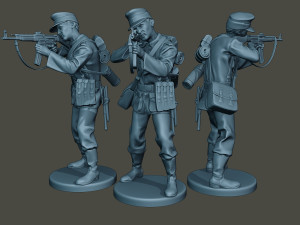 german soldiers ww2 bundle pack 1 3D Baskı Modeli