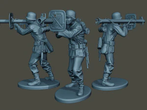 pacote de soldados alem&atilde;es ww2 1 Modelo de Impressão 3D