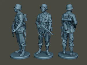 pacote de soldados alem&atilde;es ww2 1 Modelo de Impressão 3D