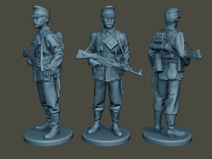 pacote de soldados alem&atilde;es ww2 1 Modelo de Impressão 3D
