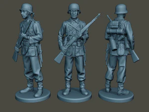 pacote de soldados alem&atilde;es ww2 1 Modelo de Impressão 3D