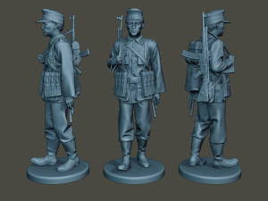 german soldiers ww2 bundle pack 1 3D Baskı Modeli