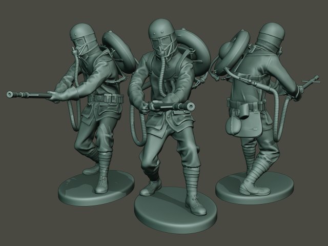 german soldier ww1 action g5 3D Принт Модель .c4d .max .obj .3ds .fbx .stl .blend 