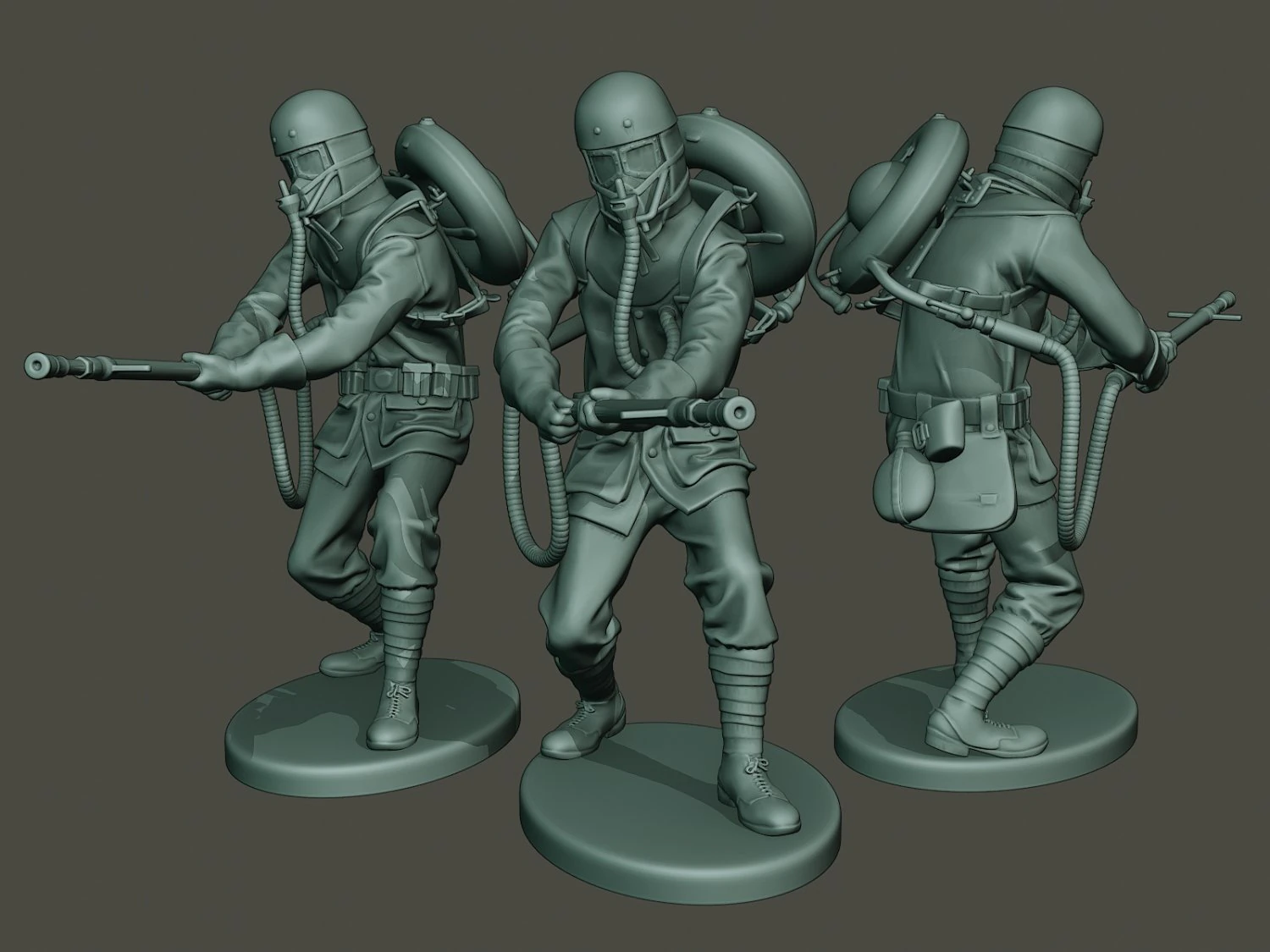 german soldier ww1 action g5 3D Print Model .c4d .max .obj .3ds .fbx .stl .blend 