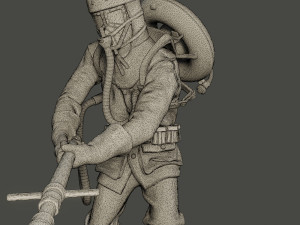 german soldier ww1 action g5 3D Принт Модель
