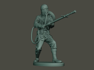 german soldier ww1 action g5 3D Принт Модель