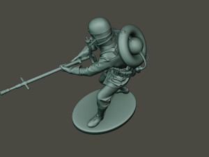 german soldier ww1 action g5 3D Принт Модель