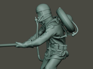 german soldier ww1 action g5 3D Принт Модель