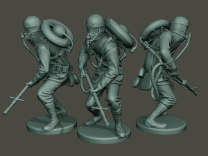 alman askeri ww1 action2 g5 3D Baskı Modeli