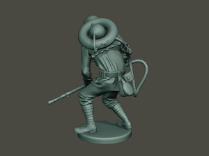 german soldier ww1 action2 g5 3D Baskı Modeli