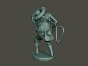 german soldier ww1 action2 g5 3D Baskı Modeli