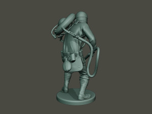 german soldier ww1 action2 g5 3D Baskı Modeli