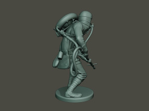 german soldier ww1 action2 g5 3D Baskı Modeli