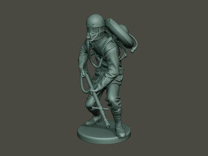 german soldier ww1 action2 g5 3D Baskı Modeli