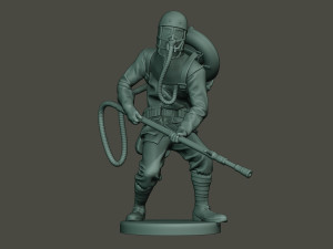 german soldier ww1 action2 g5 3D Baskı Modeli
