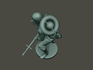 german soldier ww1 action2 g5 3D Baskı Modeli