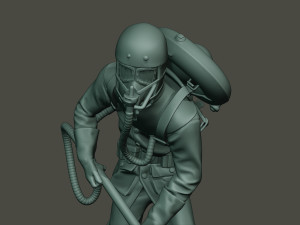 german soldier ww1 action2 g5 3D Baskı Modeli