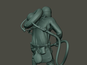 german soldier ww1 action2 g5 3D Baskı Modeli
