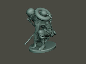 german soldier ww1 down g5 Modello di stampa 3D