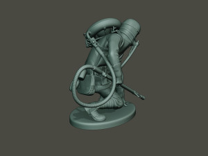 german soldier ww1 down g5 Modello di stampa 3D