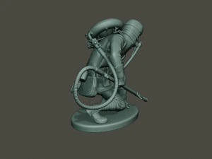 german soldier ww1 down g5 3D Print Model