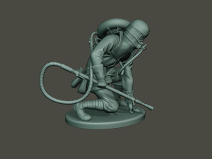 german soldier ww1 down g5 Modello di stampa 3D