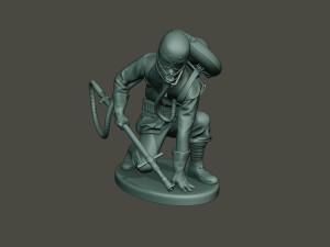 german soldier ww1 down g5 Modello di stampa 3D