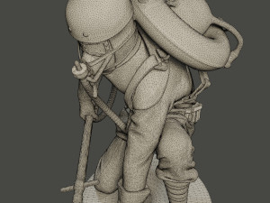 german soldier ww1 down g5 Modello di stampa 3D