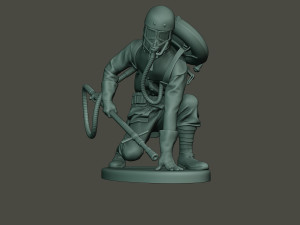 german soldier ww1 down g5 Modello di stampa 3D