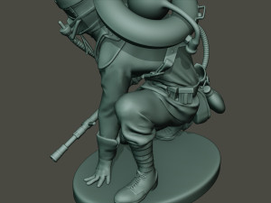 german soldier ww1 down g5 Modello di stampa 3D