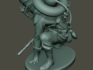 german soldier ww1 down g5 3D Print Model